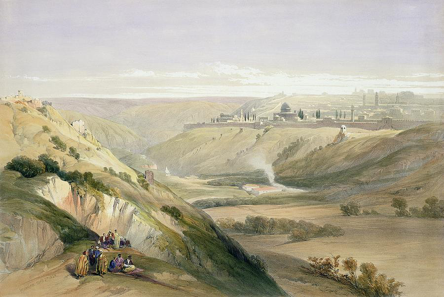 Lithograph of Jerusalem (Public Domain)