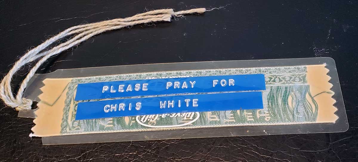 Please pray for Chris White